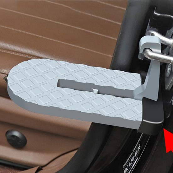 Degrau Dobrável para Porta de Carro com Superfície Antiderrapante Universal Barra de Teto de Lingote de Alumínio Degrau Peças Automotivas para SUV RV Off-Road