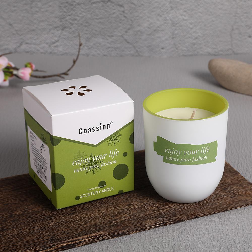 Colored Glass Cup Soy Wax Scented Candle Home Scented Candle Ornament Wedding Souvenir