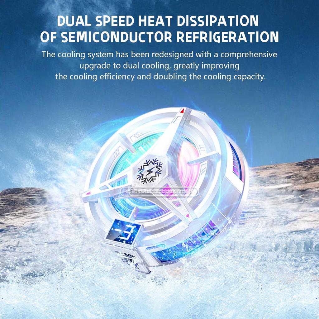 Mobile Phone Radiator Magnetic Semiconductor Refrigeration Ice Back Clip Digital Display Temperature Control