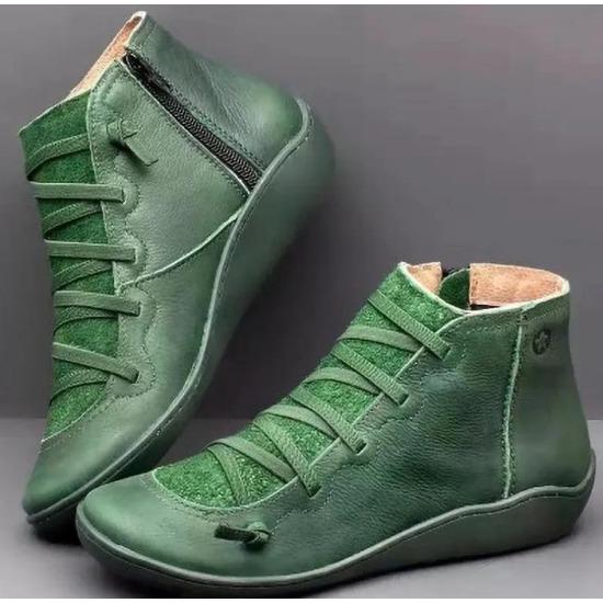 For Women Lace Up Boots Snow Boots Woman Short Vintage Boots Mujer Botas Non-slip Shoes Socofy Chaussures Femmes