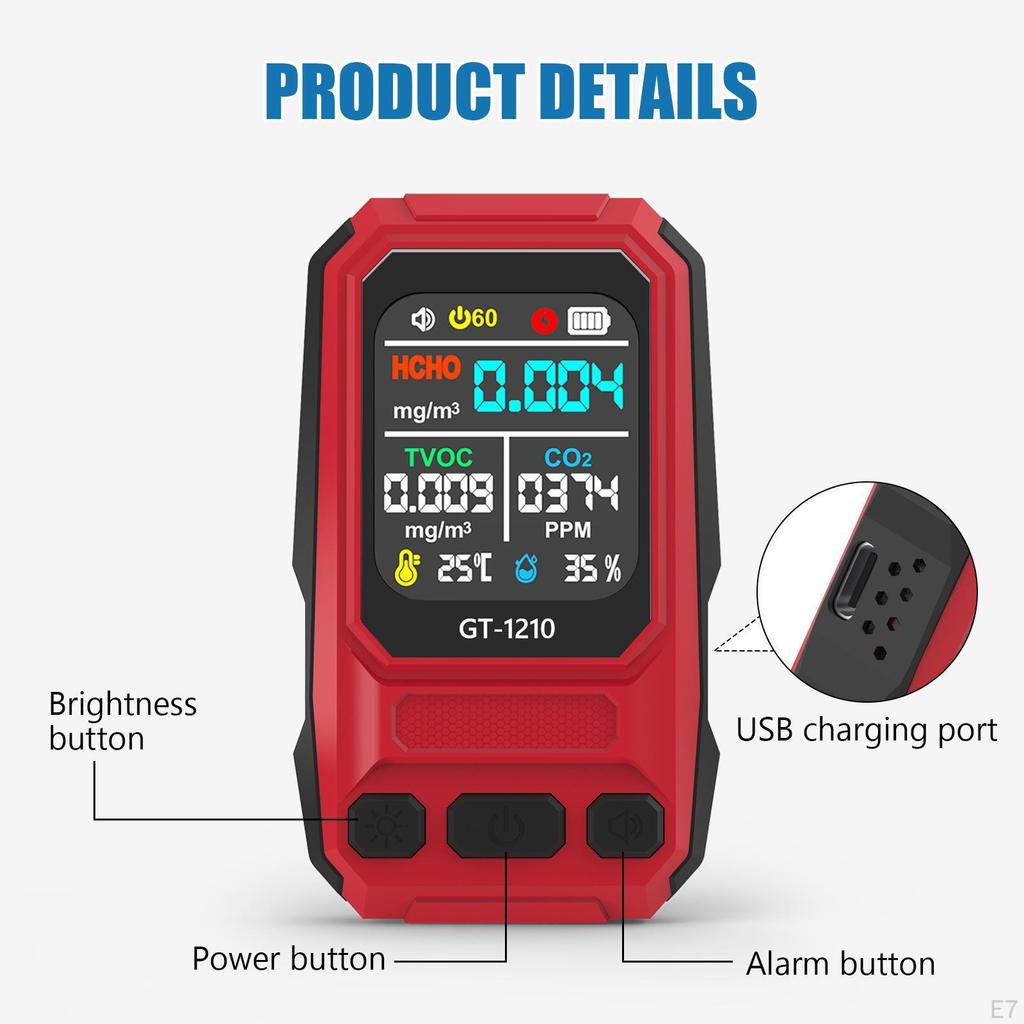Air Quality Meter Temperature Display High Accurate for Indoor School Office