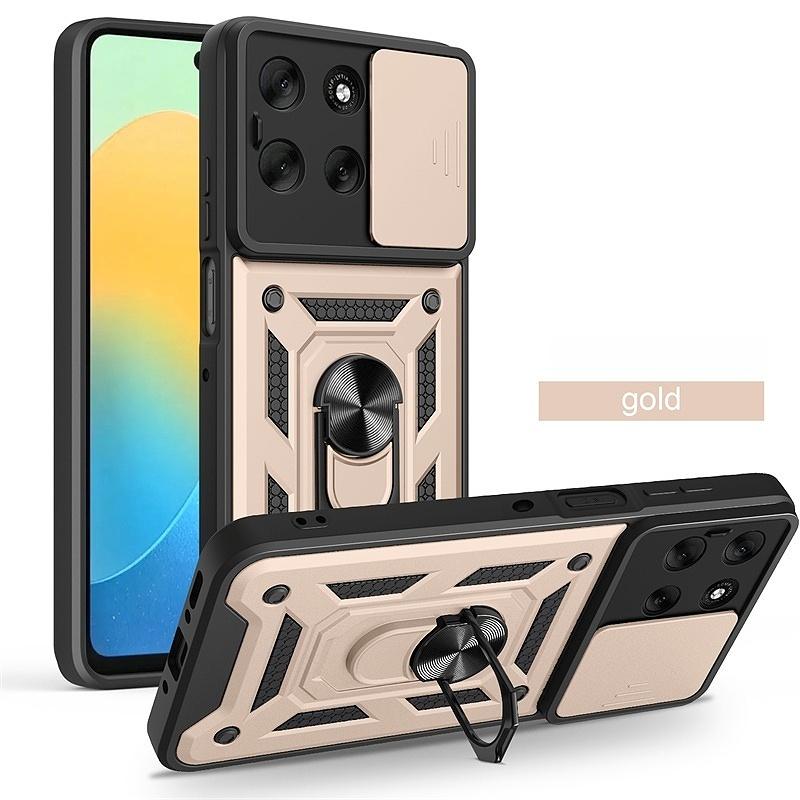 Armor Case For Motorola Moto G56 G86 5G G15 G35 G55 G75 G85 G04 G24 G54 G84 E14 E15 Lens Protect Cover Ring Stand Holder Fundas