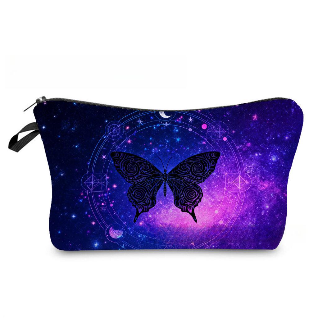 Women Butterfly Print Cosmetic Bag Toiletries Organize Travel Storage Case 6883
