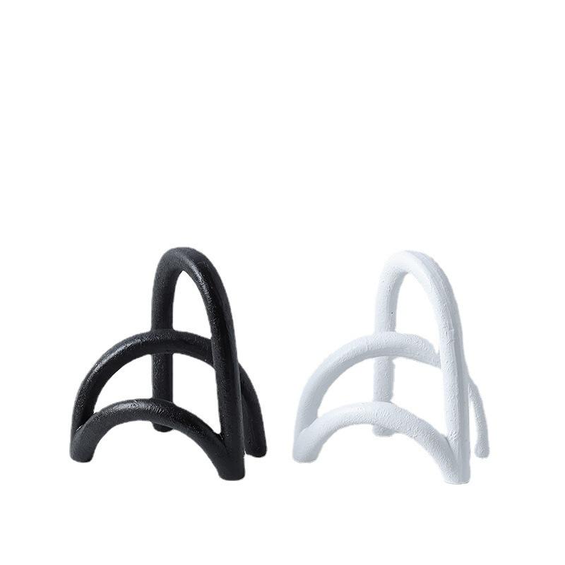 Creative Resin Crafts Geometry Arch Semicircle Three-dimensional Abstract Handicraft Decorative Figurines Home Decoration