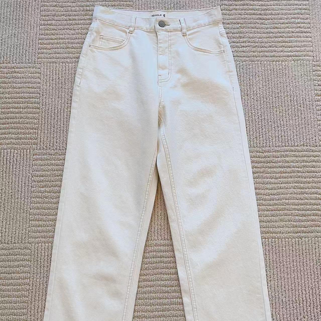 

White Slim Fit Straight-Leg Jeans 26 белый