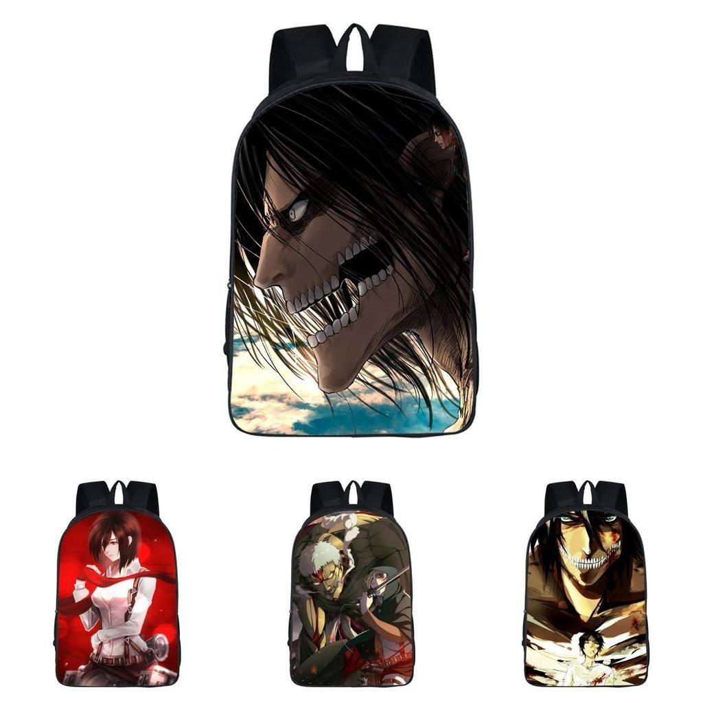 Stylish Anime Attack On Titan Zipper Backpack With Large Capacity For Students And Fans