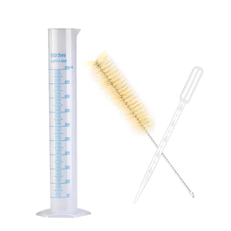 1 Set for Measuring Plastic Measuring Cylinders, Graduated Cylinders Clear Graduated Cups Gas Cylinders Laboratory Tools