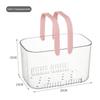 Clear Portable Drain Basket With Soft Handle Food-Grade Storage Basket For Kitchen, Picnic, Fruit & Bathroom Toiletries