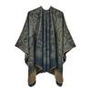 Ladies Scarf Autumn and Winter Thickened Shawl Retro Split Warm Cape Cape Travel Photo Outside