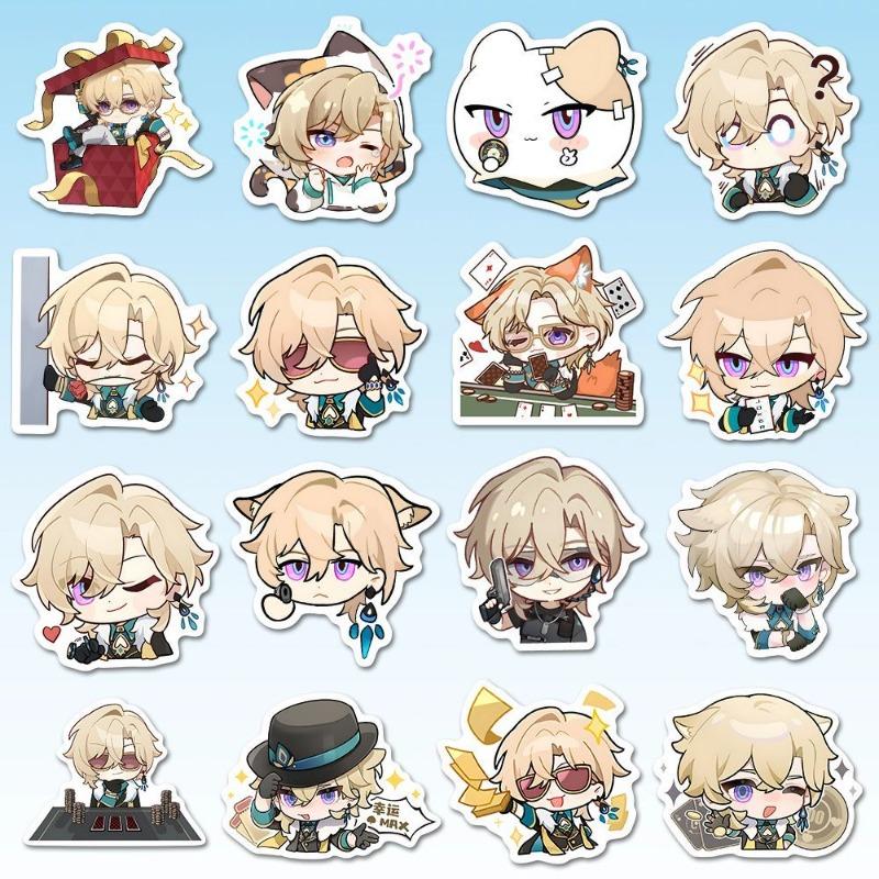 48Pcs/Pack Anime Game Stickers Aventurine Kakavasha DIY Suitcase Guitar Car PVC Waterproof Sticker