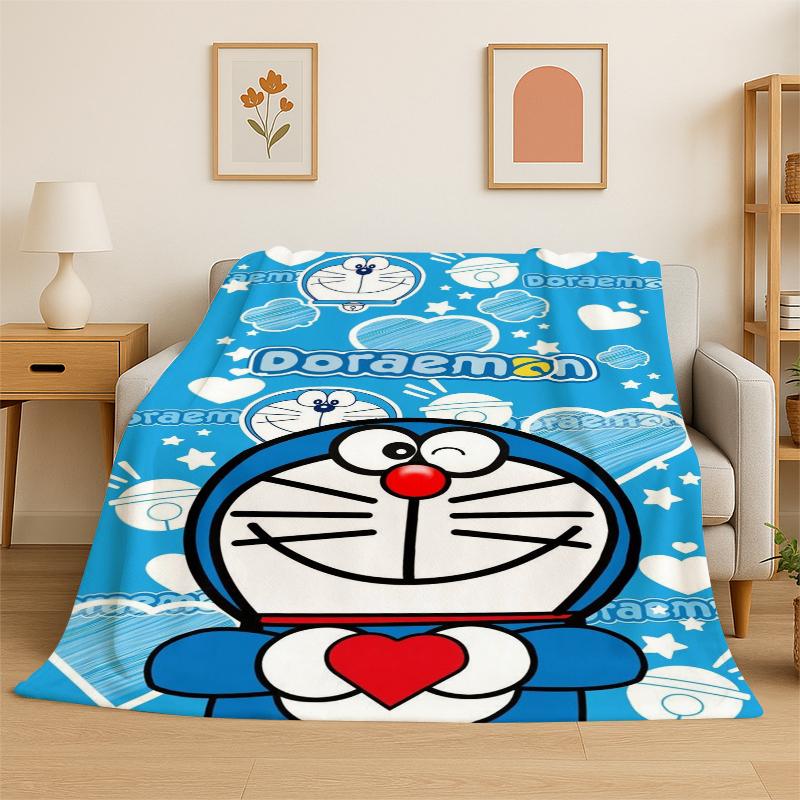 

Cartoon D-Doraemon Dream Anime Flannel Blanket Soft Warm Throw Blanket for Bedroom Living Room Bed Travel Camping Picnic Kid 75x90cm