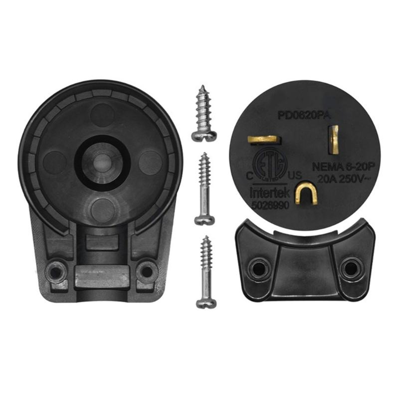 Industrial NEMA 6 20P 30Amp Power Plug Corrosion Resistant PD103050PA PA66 Construction for Harsh Environment