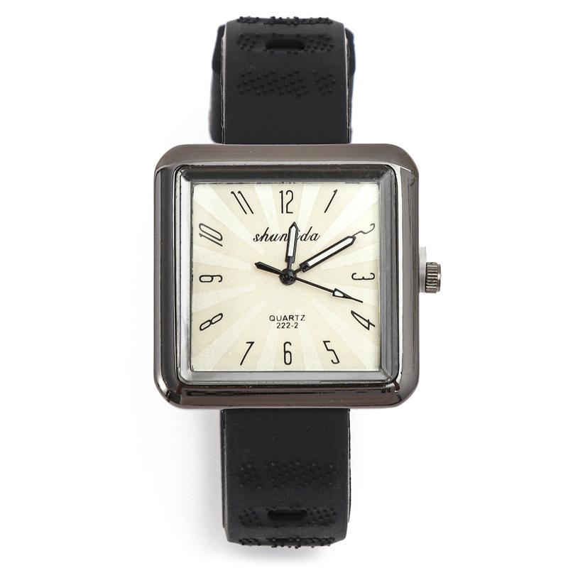 Dopamin Digital Damen Armbanduhr Quadratisch Silikonarmband Quarz Uhr Weiblich College Stil Freizeit Studenten Uhr