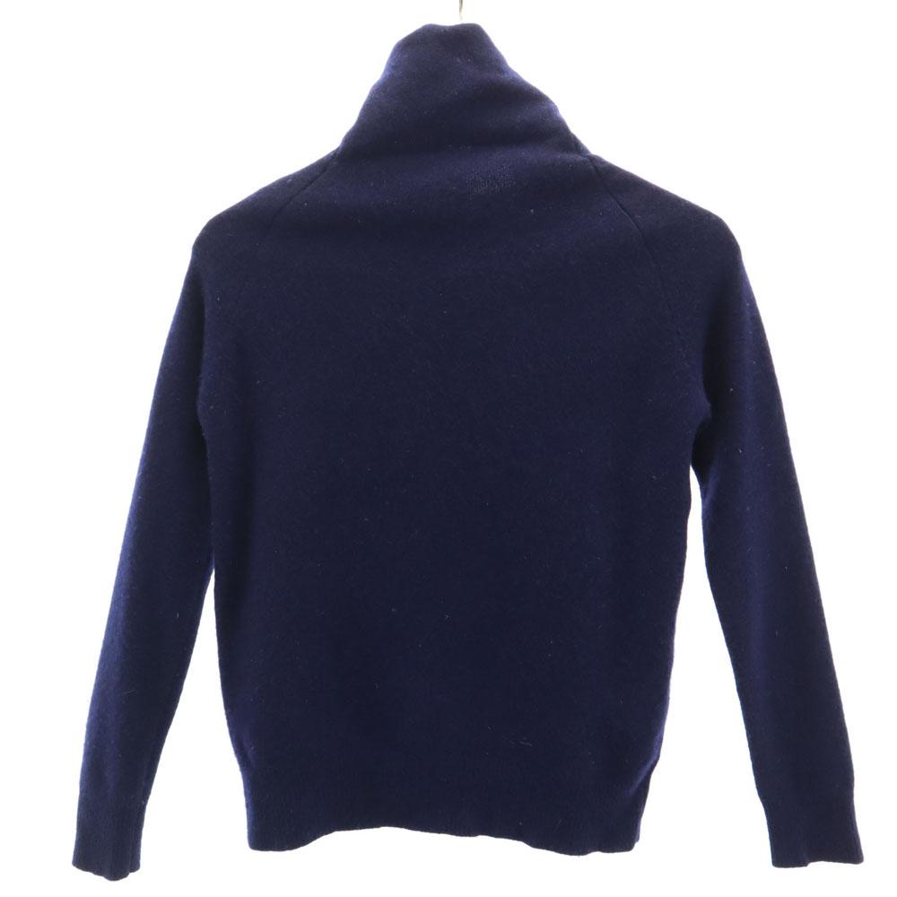 YOHJI YAMAMOTO+NOIR Made in Japan wool Long sleeve turtleneck knit 2 Navy Women Used