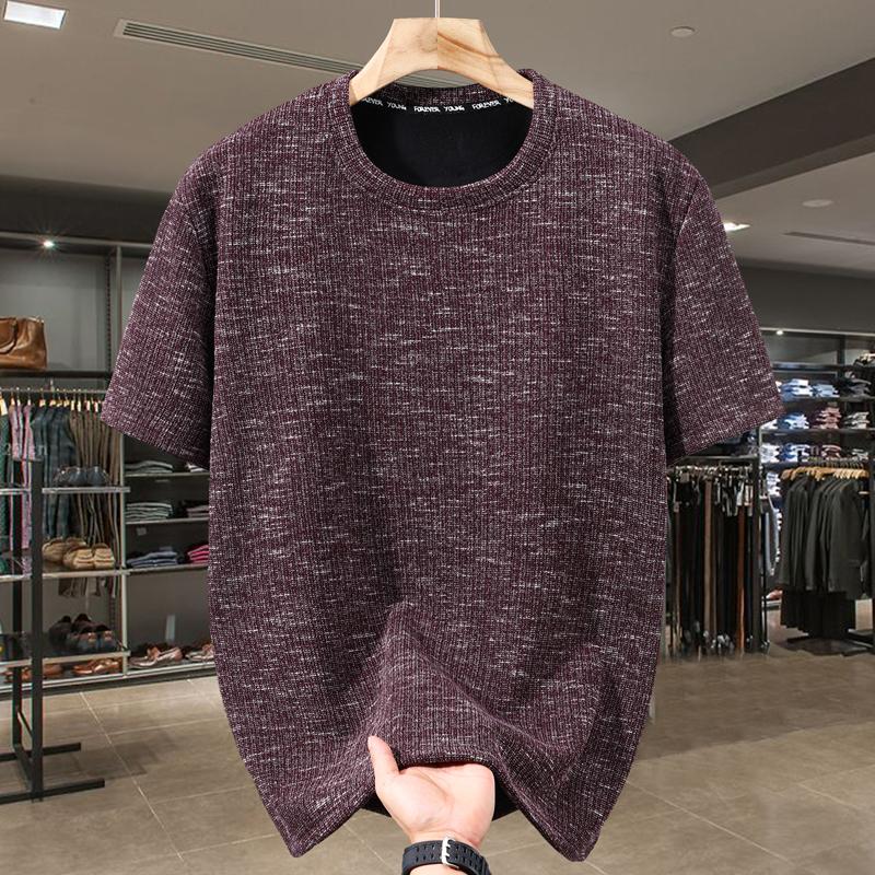 5XL-11XL Plus Size Velvet T-shirt Man Oversize Tops Winter Thick Warm Short Sleeve Tee Fashion Vintage Clothing