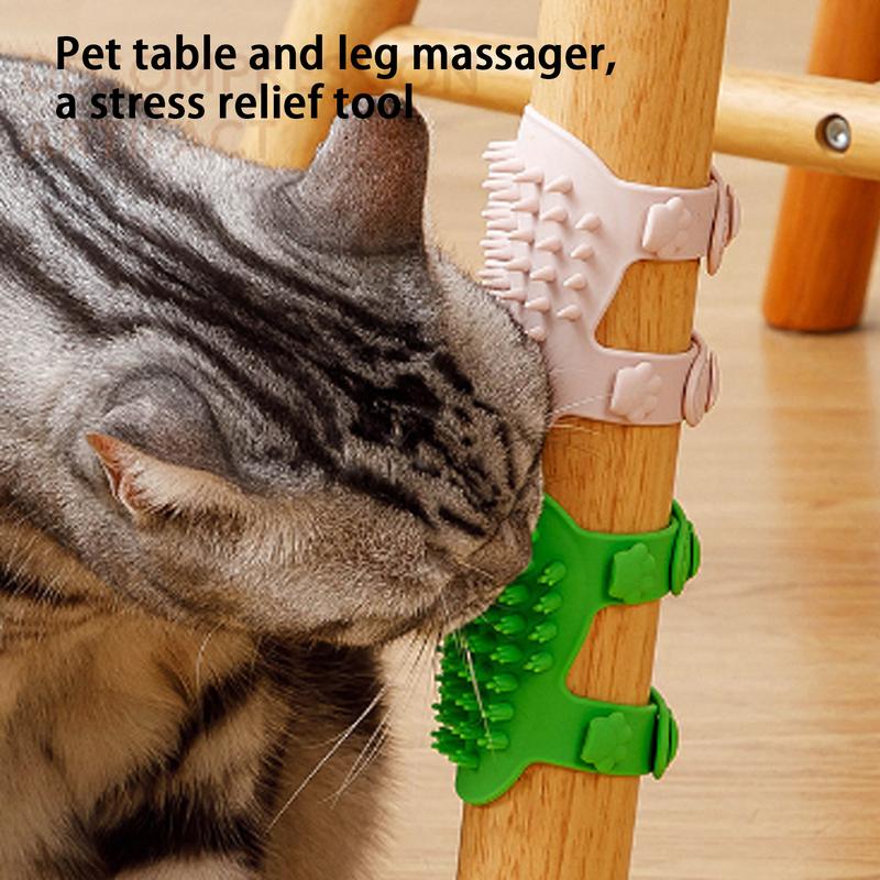 Cat Corner Brush Wall Brush For Cats Pet Self Groomer Cat Wall Scratcher Wall Brush For Cats Universal Silicone With Adjustable