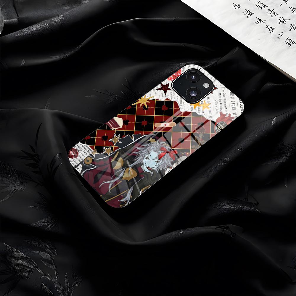 

Чехол для телефона Freak Circus Pierrot для iPhone 17 Pro Max 16 15 14 Pro Max 13 11 Plus Стеклянная крышка iPhone17