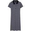 Striped Slim Fit Casual Commuter Five-Button Polo Dress Women Dresses 76J4862