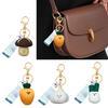Farm Themed Vegetable Keychain Key Organsier Charm Pnedant With Carrot Mushroom Garlic Design Rubber Gift
