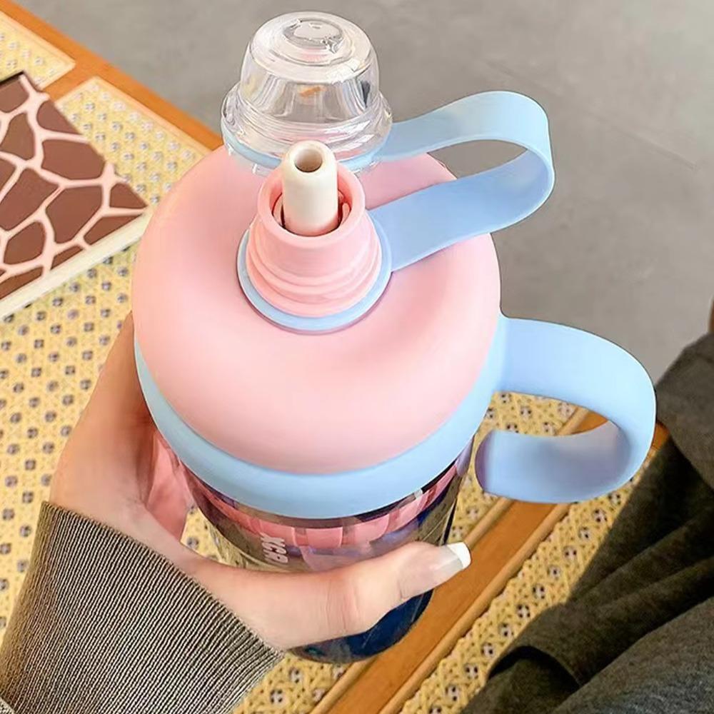 Plastic Portable Water Bottle Large Capacity Double Drinking Cup Student Adult Gift