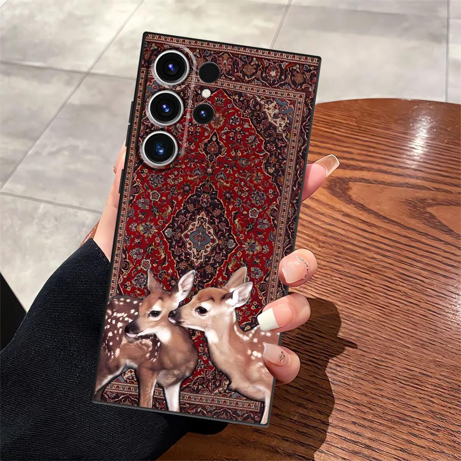 Funda Phone Cover Case for Samsung Galaxy S21 FE Note 20 Ultra 8 9 10 S23 S25 Ultra S24 Plus S10 S9 S20 Persian Carpet Floral