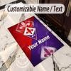 Crystal Velvet Rug Fiorentina FC Print Custom Name Text Floor Mat Home Decor