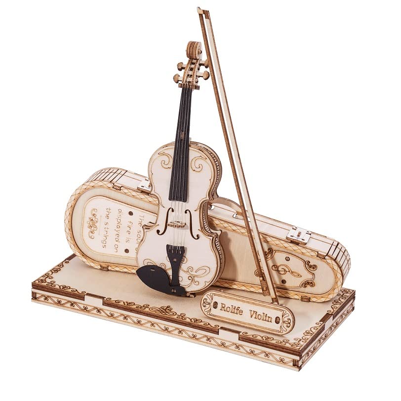 Tsukurundesu® 3D Wooden Puzzle Ornament Series (Violin) with Japanese Instructions