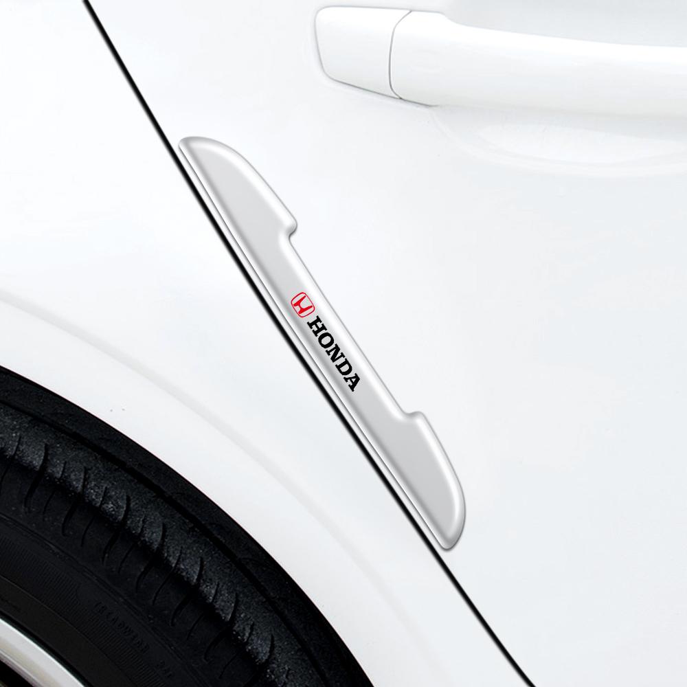 4Pcs 3D Car Door Anti-collision Bumper Strip Guards Side Protector Sticker For Honda Civic 10th 11th Gen Hrv Jazz City Accord