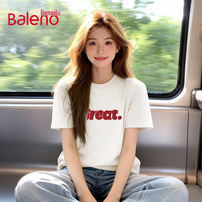 Baleno Women s Basic Pure Cotton Short Sleeve T-Shirt 2XL