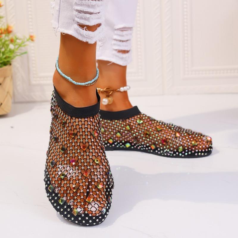 New Plus Size Flat Colorful Mesh Sandals