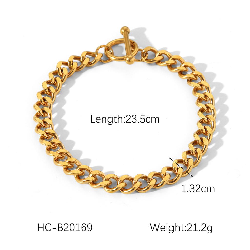 18K Vergoldeter Schmuck Edelstahl Armband Damen INS Wind Perlenkette Handgefertigter Kettenschmuck