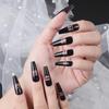O2 Long Wearable Removable Nail Patches: Pointed Press-On False Nails for Nail Art