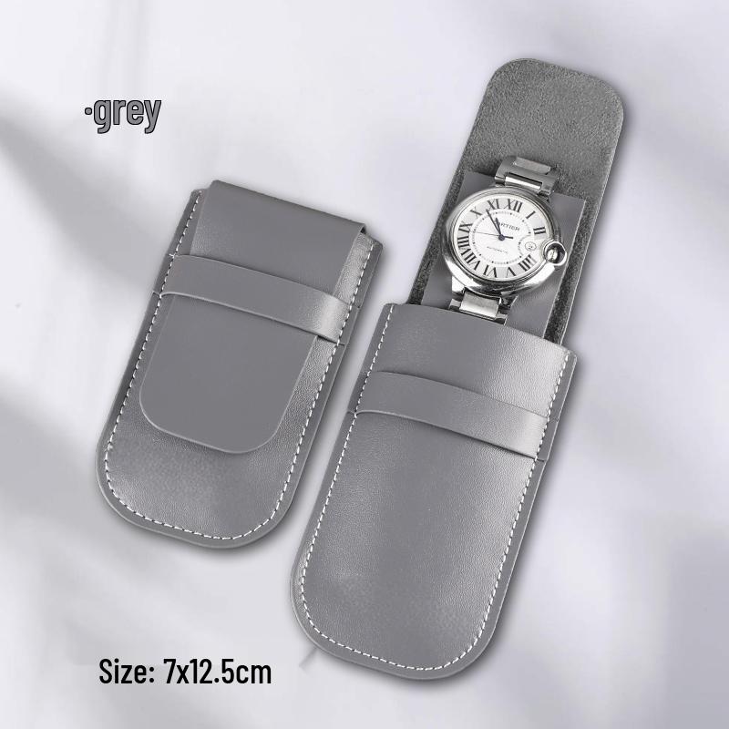 Scratch-Resistant PU Leather Watch Storage Case with Flip Cover for Quartz Wristwatches