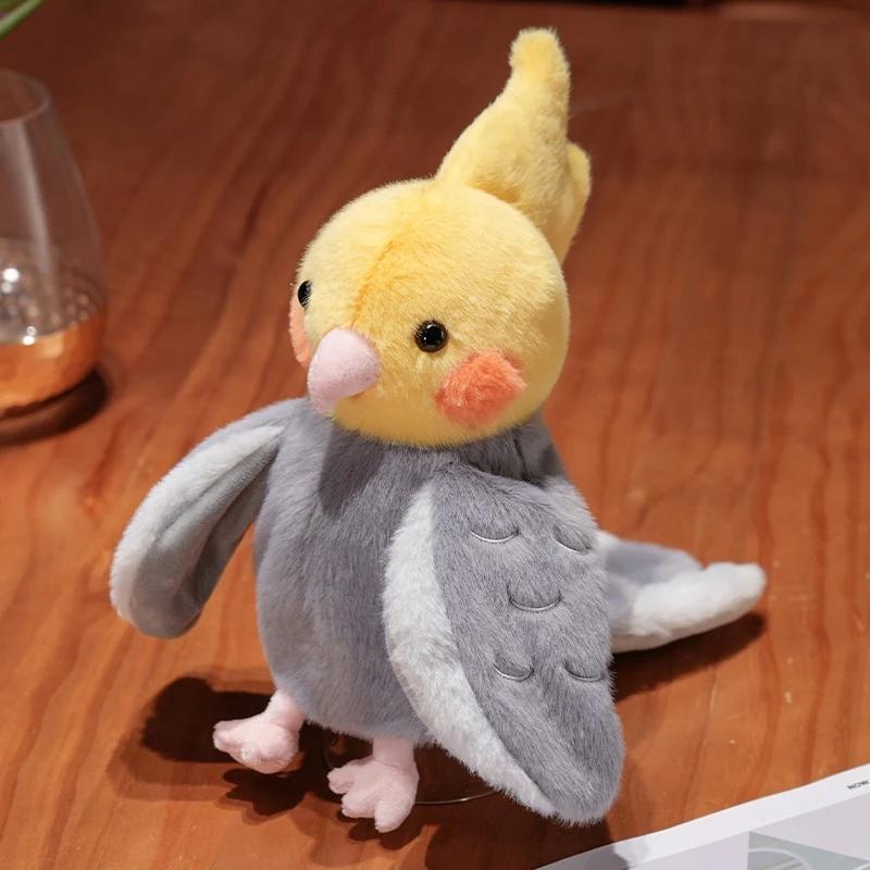 Bird Soft Stuffed Toy Doll Parrot Cosplay Plush Doll Educational Toys Kawaii Cockatiel/Budgerigar/Monk Parakeet Hand Puppet