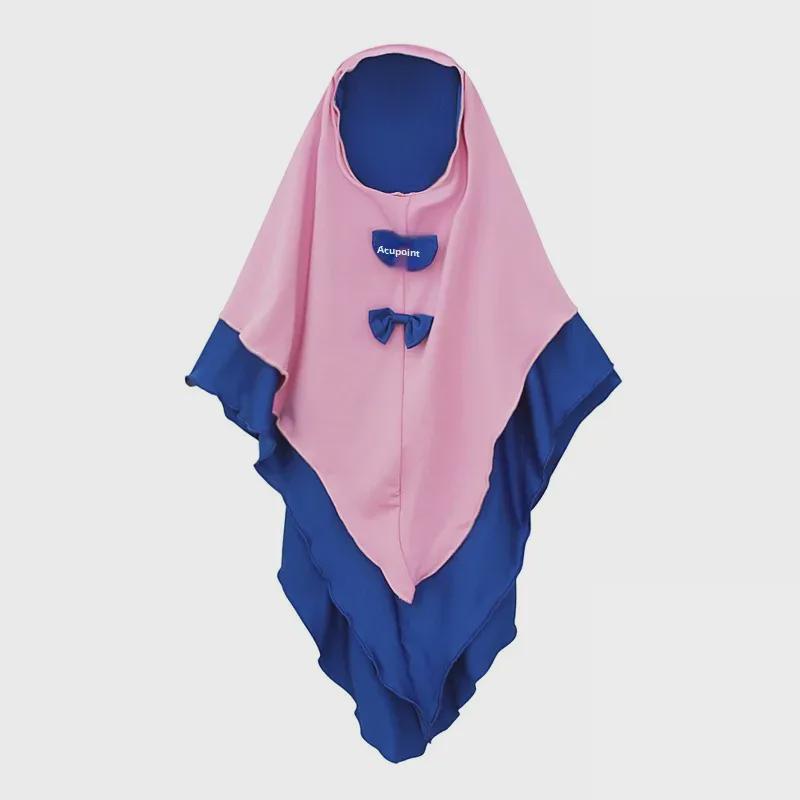 Set rochie cu mânecă lungă și batic pentru fete în stil european/american pentru primăvară/toamnă