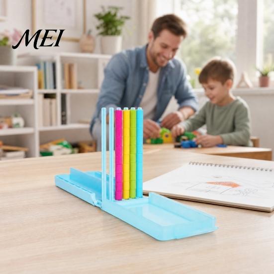 Jeu de société Défi d'empilage 1/2 Jeux de tri de couleurs, Puzzle d'empilage d'anneaux arc-en-ciel pour la coordination œil-main Enfants Adultes, Soirée en famille, Fêtes