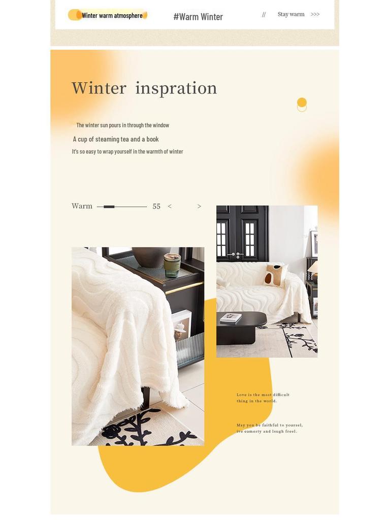 Luxuriöse Influencer Plüsch Sofaüberwurfdecke - Herbst/Winter 2023 Kollektion