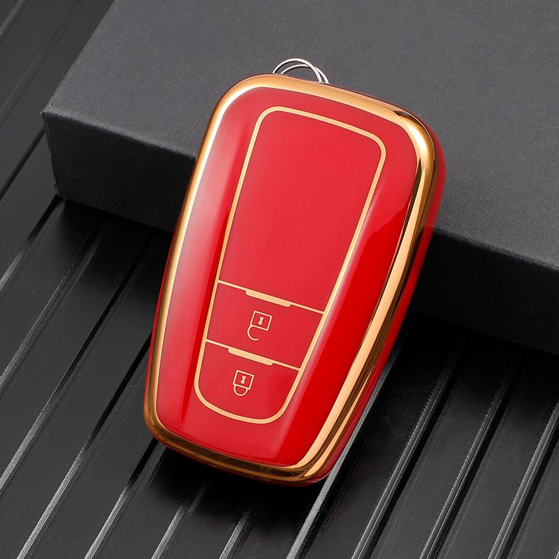 TPU 2 3 Buttons Car Key Fob Cover Case Holder Shell for Toyota Rav4 2021 Hybryd Camry 70 2020 Prado Corolla Sedan 2019 Keychains