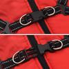 Waterproof Reflective Red Dog Coat with Integrated Harness Size L36