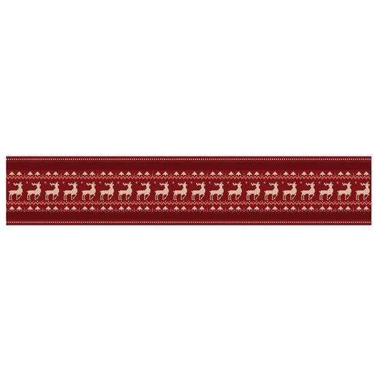Christmas Table Runner Protective Cloth Festive Elk Pattern Durable Table for Home Holiday Decoration