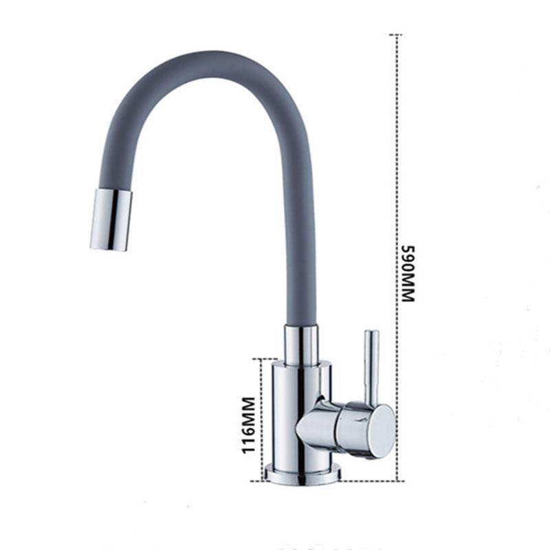 304 Stainless steel Faucets Kitchen Hot Cold Taps Universal Flexible Pipe Kitchen Sink Water Tap Deck Mounted