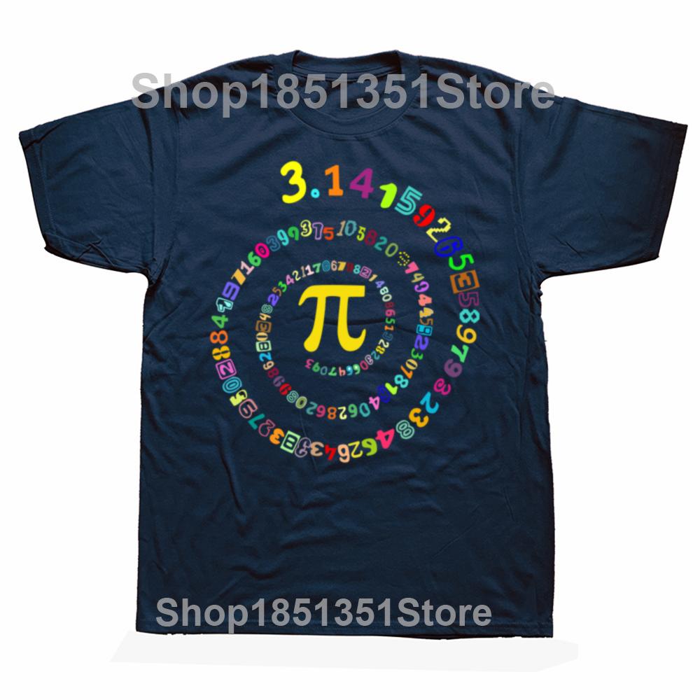Lustige Pi-Tag Grafik T-Shirts Herren Damenmode Lässiges T-Shirt 100% Baumwolle Locker Übergroß Mathe 3.14 T-Shirt