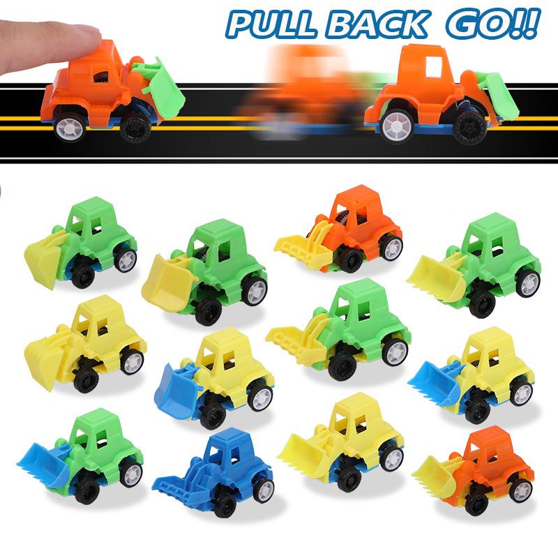 12pcs Pull Back Truck Vehicle Cars Toy Kids Birthday Party Favors Goodie Pinata Filler Boy Girl Christmas Gift School Prize