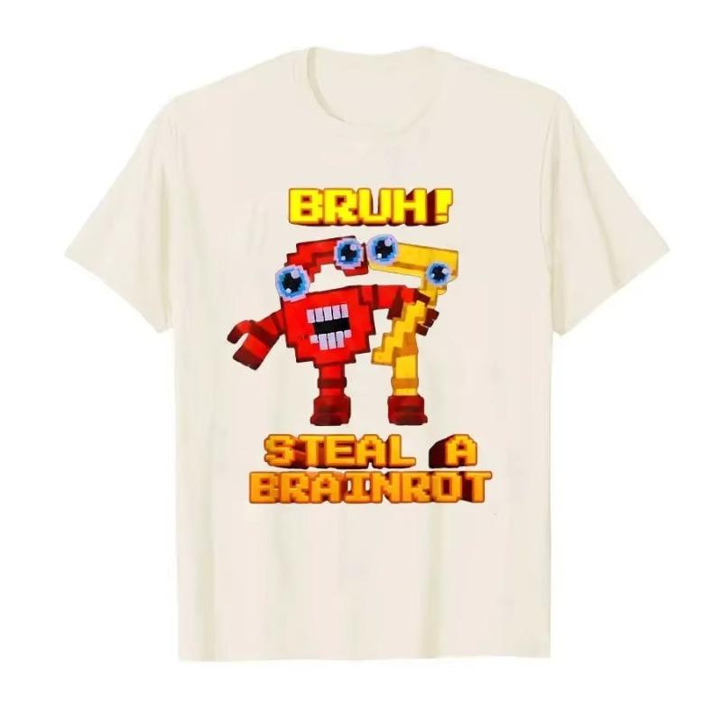 67 Six Seven Funny Italian Brainrot Gaming Meme T-shirt Men Women Oversized Y2k Short Sleeve Street Hip Hop Streetwear Clothing