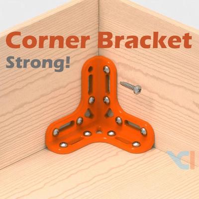 Heavy Duty Corner Brace Brackets Steel Material Durable PLA Connector Blue Color Orange Color Triangle Steel Angle Support