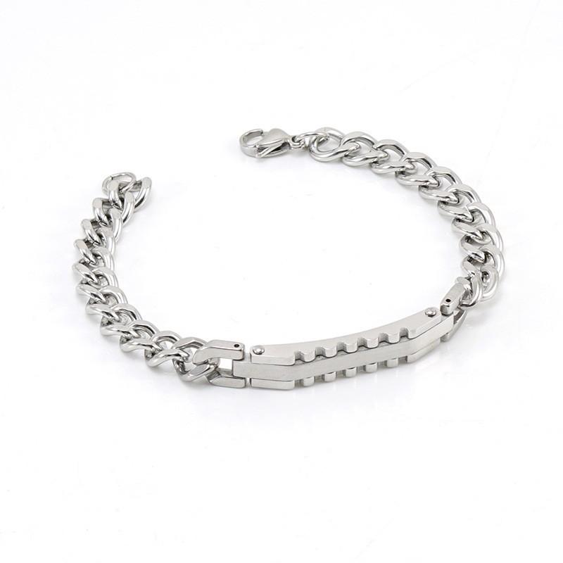 

New 18K Titanium Steel Cuban Chain Men s Bracelet Stainless Steel Versatile Men s Bracelet Bracelet 18K