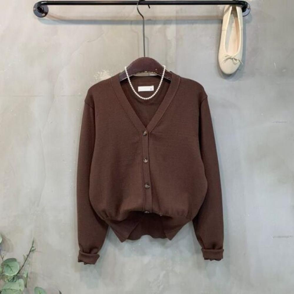 C S In The Room Dami baSiC V neCk Long SleeVe Knit Cardigan 6ColorS