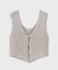 NOIRER FOR WOMAN Two-Face Button Vest Knit (Sand Beige)