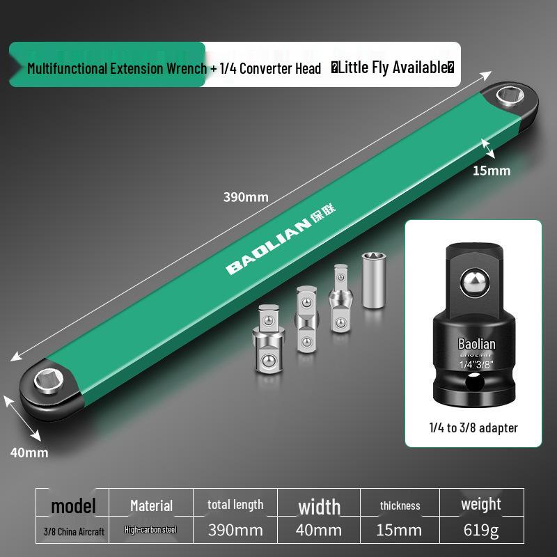 Universal Multifunctional Ratchet Wrench Extension Set