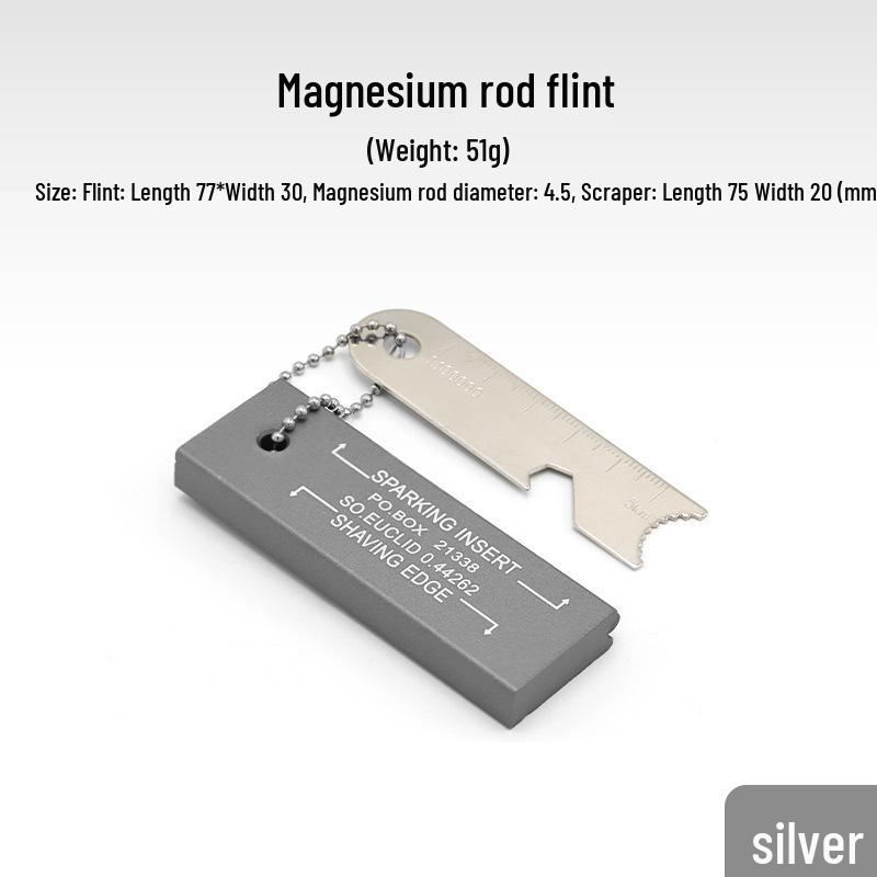 US-Style Magnesium Flint Fire Starter: Outdoor Survival, Waterproof Camping Tool with Rod & Strip